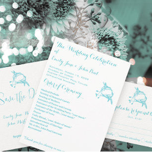 Invitation Rustique romantique Hummingbird Kiss Inséparable M