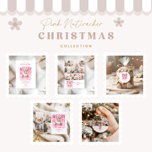Cartes Pour Fêtes Annuelles 3 Photo Vintage rose noisette Noël