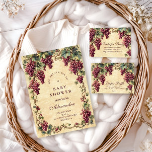 Carte D'accompagnement Tombola de Lange-vin de Raisin 