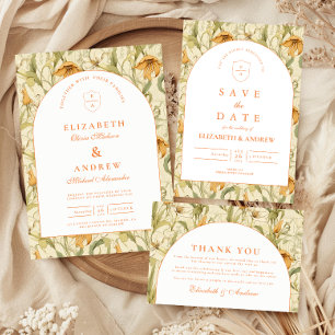 Carte De Remerciements Arche de mariage botanique chaleureuse