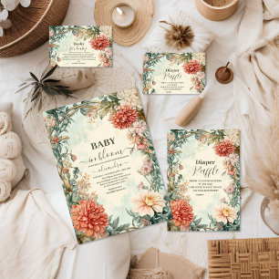 Assiettes En Carton Bébé en fleurs Fleur sauvage floral