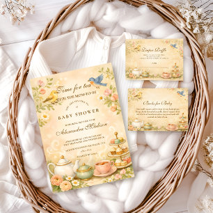 Serviette En Papier L'heure du thé pour la Baby Shower de la future ma