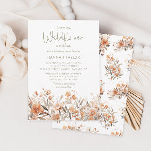 Invitation Une Petite Fille Florale Chute Fleur sauvage