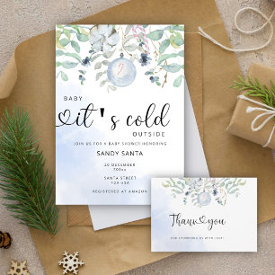Bébé il fait froid dehors invitation baby shower
