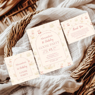 Carte De Remerciements Fête Prénatale pour le 1er Anniversaire de l'Oie R