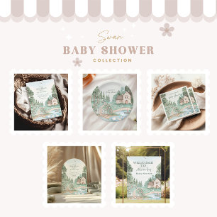 Invitation Baby shower princesse de cygne