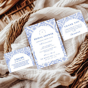 Invitation Baby Shower Thème Toile de Jouy Classique Français