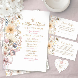 Serviette En Papier Baby shower Floral fleur sauvage