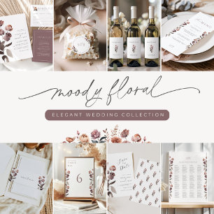 Merci Floral Violet Mariage Favor Sticker