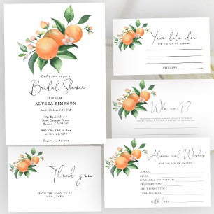 Carte D'accompagnement Citrus orange - devinez combien de lièges jeu de m