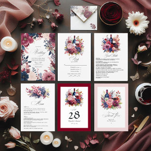 Carte De Remerciements Mariage de dégustation de vin de Bourgogne, de la 