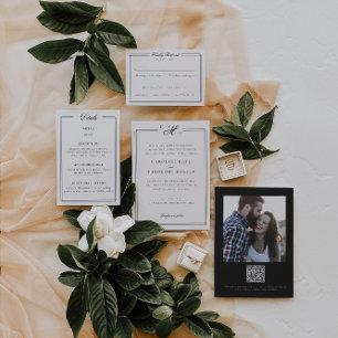 Élégante photo de Faire-part de mariage Monogramme