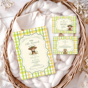 Carte D'accompagnement Highland Cow Lucky Little Shamrock Diapper Raffer