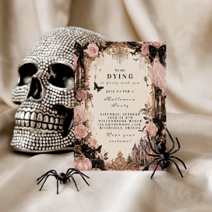 Tote Bag Fête d'Halloween Rose Élégante