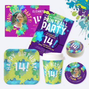 Invitation Équipe de Paintball en plein air cool