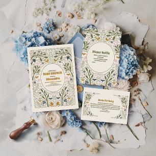 Carte D'accompagnement Rustic Green Woodland Fern Livre pour bébé