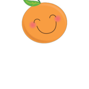 Invitation Little Cutie Tangerine Baby shower Genre Neutre