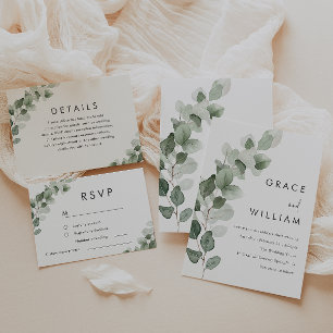 Invitation Elégante aquarelle Mariage