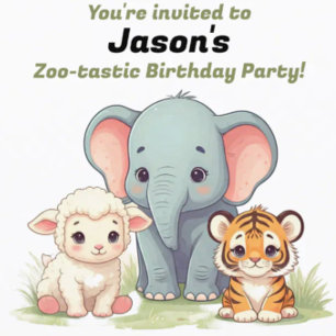 Carte postale d'anniversaire du zoo