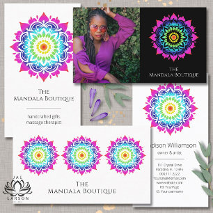 Carte De Visite Photo Boho métaphysique holistique Mandala Esoteri