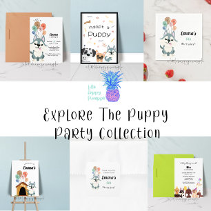 Invitation à la fête d'anniversaire de Pawty Husky