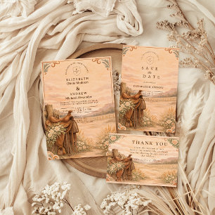Carte De Remerciements Mariage Ranch Western Rustique