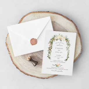 Invitation Belles fleurs   Mariage aquarelle