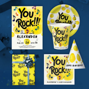Gobelets En Papier Musique Jaune De Notes De Fun Rock Moderne Aquarel