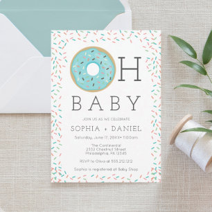 Carte de remerciements de Baby shower moderne Saup