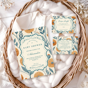 Invitation Baby Shower Jardin Botanique à la Crème