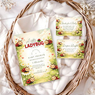 Invitation Petite Fête de Jardin de Coccinelle Baby Shower