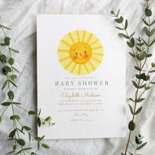 Invitation de Baby shower Sun très heureux
