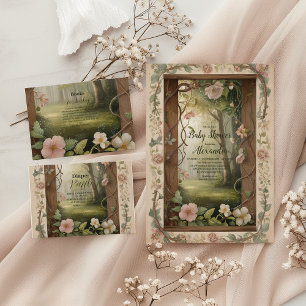 Assiettes En Carton Baby shower forestier Boho Woodland