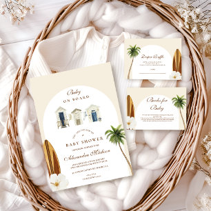Invitation Baby on Board Baby shower de plage