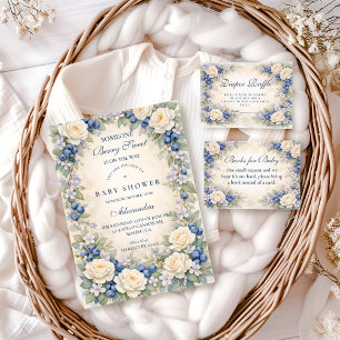 Carte D'accompagnement Couronne florale de myrtille Tirage au sort des co