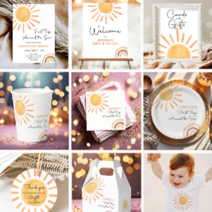 Serviette En Papier Sunshine Rainbow Trip Autour du Soleil 1er Anniver