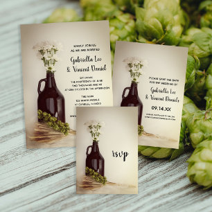 Growler, Hops and Daisies Brewery Wedding RSVP