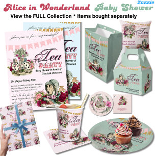 Invitation Vintage Alice au Pays des merveilles Tea Party