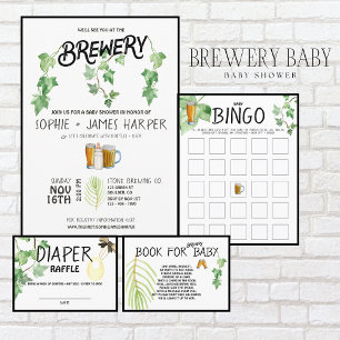 Brasserie Baby - Couleur - Invitation Baby shower