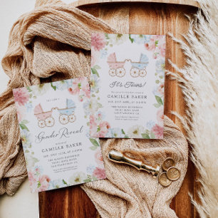 C'est Twins Boy and Girl Baby shower Invitation