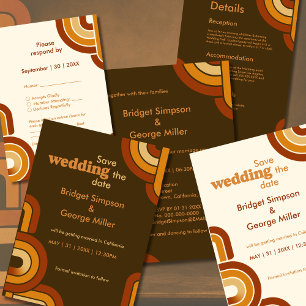 Invitation Bold Retro Mariage des années 1970