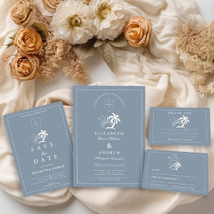 Invitation Élégant Mariage de palmier à main