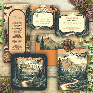 Invitation Tout En Un Parc National Camping Outdoor Adventure Mariage