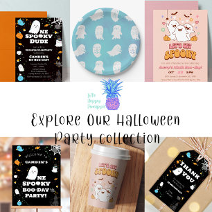 Invitation Stomp Chomp Cri de fond Dino Halloween Anniversair