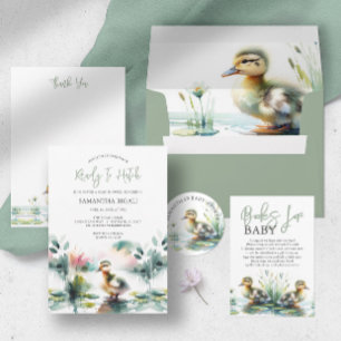Invitation Cute Ducks Livres pour bébé genre neutre