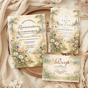 Serviette En Papier Jardin Romantique en Fleur Quinceañera