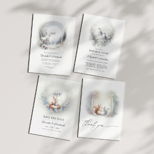 Invitation Dîner de répétition de la forêt enchantée avec ros