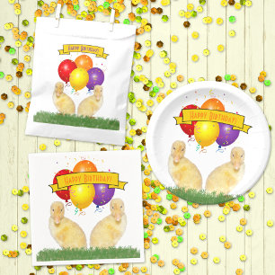 Serviette En Papier Joyeux anniversaire de l'enfant Ballons de canards