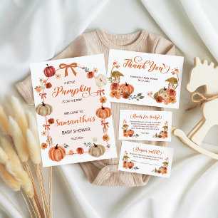 Serviette En Papier Petite fête prénatale florale d'automne Citrouille