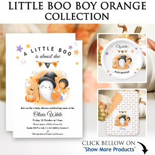 Ballotins Halloween Orange Boo Baby shower Ballotin
